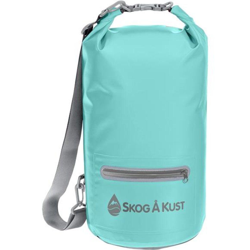 Waterproof Floating Dry Bag With Exterior Zippered Pocket For Kayaking, Rafting